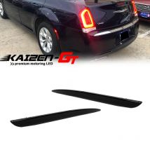 Geräucherte Linse, Auto-Heckstoßstange, Reflektor, Rücklicht, Bremslicht-Abdeckung, Gehäuse für 2015–2022, Chrysler 300, keine Glühbirne/Buchse, links und rechts