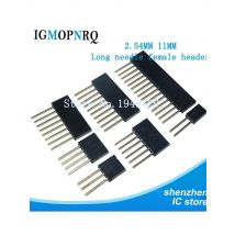 10pcs/lot Header 8PIN 2.54MM 11MM Long Needle Female Pin Header Strip Stackable Header Connector 2P 3P 4P 6P 8P 10P 15P