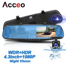 4.3 pollici 1080P telecamera per visione notturna Dual Lens DVR specchietto retrovisore Dashcam Car Dvr Dash Camera videoregistratore per Auto Auto Bluck Box