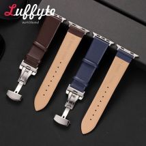 Ultradünnes Lederarmband für Apple Watch Band 38 46 40 41 44 42 45 49 mm Armband für IWatch Ultra 10 9 5 6 SE 7 8 4 3 2 1