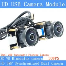 Doppel objektiv 360 ° Panorama Fisheye Binokular Synchron isation Stereo 1080p Webcam 5mp USB-Kamera