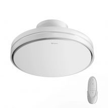 GONEO Bladeless Ceiling Fan with Light, Dimmable LED, Ultra Quiet 6-Speed  DC Motor with Remote for Bedroom Living Room