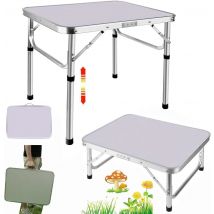 Tavolo da campeggio pieghevole, tavolo da picnic portatile per interni/esterni, balcone, mercato, cucina, lavoro, 2 altezze 20 cm/56 cm, dimensioni: 60x45 cm