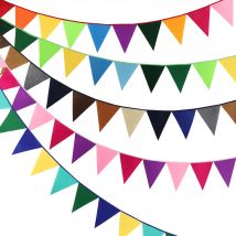 3M 12 Pennant flags Felt Bunting Wedding Birthday Party Decor Banner Baby Shower Carnival Garland