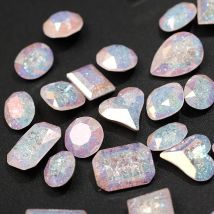 5 Stück K9 Qualität Glas Rosa Nail Art Charms DIY Spitzer Boden Nagel DIY 3D Glassteine Multi-Formen Strass funkeln