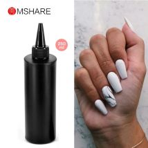 MSHARE 250ml Black White Nail Color Colour Milky White Gel Polish Semi Permanent Varnish Soak Off UV LED Nails