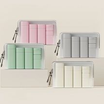 Reiseflaschen-Set aus Silikon – Auslaufsicherer, zusammendrückbarer Behälter für Shampoo, Lotion und Toilettenartikel – geruchlos