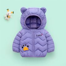 Kinder Kleidung Mädchen Jungen Warme Dicke Gepolsterte Jacke Cartoon Mantel Nette Ohren Mit Kapuze Oberbekleidung Für Kleinkind Casual Outdoor Mantel