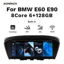 Wireless CarPlay Andorid 14 Auto Autoradio Per BMW Serie 5 E60 E61 E63 E64 E90 E91 E92 CCC CIC Multimediale GPS 4G Wifi 128G Navi