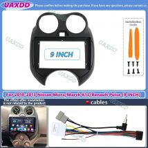 9 INCH Car Radio Fascia for NISSAN Micra March K13 RENAULT Pulse 2010-2013 Stereo GPS DVD Player Dash Install Trim Panel Frame