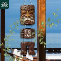 2D Flat Putuo Decor 1pc Summer Wooden Hanging Sign Decor, Tiki Bar, Gift