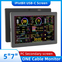 5/7 Zoll IPS Typ-C Sekundärbildschirm Dynamisches 1024x600 LCD-Display CPU GPU RAM-Überwachung Unterstützung frei vertikal AIDA64