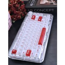 White Fog Russian Keycap 131 Keys Cherry Screen Printing PC Transparent Custom Hangul Keycap for AULA F75/F87/F99 DIY Keyboard
