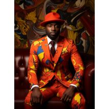 Tuta stampata in 3D con fiamma da uomo, vestito Casual con motivo floreale, linee irregolari americane, abiti da uomo, discoteca, set da esposizione Cool