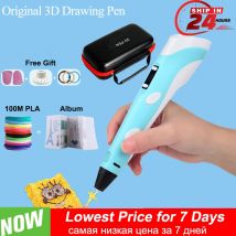 3D Pen for Children 3D Drawing Printing Pen with LCD Screen Compatible PLA Filament Toys for Kids Christmas Birthday Gift