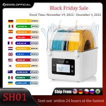 Sovol 2 rotoli di filamenti disidratatore supporto bobina filamenti scatola asciutta per stampante 3D materiale ABS PLA PETG TPU FDM da 1,75 mm, 2,85 mm