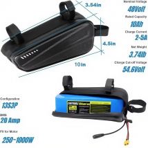 36V/48V 8Ah~14Ah (10S3P/13S3P) wiederaufladbarer Lithium-Akku mit wasserdichter Tasche – für 500W Elektroroller/Fahrzeuge.