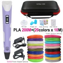 3D Pen for Children,3D Printing Pen with LED Display,with Power Adapter Suitcase PLA Filament,Christmas Birthday Gift for Kids