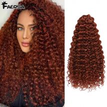 Wellige Strähnen, Zopfhaar, Marshmallow, Afro-Locken, Häkelhaar, synthetisches Twist-Zopf, verworrene lockige Flechthaarverlängerungen, 35,6–55,9 cm