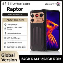 IIIF150 Raptor Robusta Macchina 6.8'' FHD + 120Hz Display 24GB + 256GB 10000mAh 108MP UltraTottile Robusto Celulare Android 13