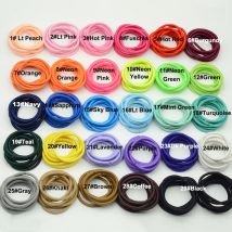50PCS 4mm Elastic Hair Bands Ponytail Holders Base Rubber Hair Ties Bun-head Ropes Material for Handmade Kids Hair Accessories