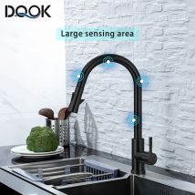 Pull Out Sensor Schwarz Küche Wasserhahn Empfindliche Touch Control Wasserhahn Mixer Für Küche Touch Sensor Küche Mischbatterie