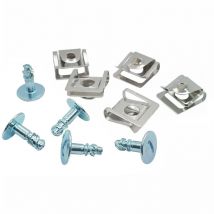 Car Metal Undertray Guard Engine Under Cover Hood Snap Fixing Clips Screws 8D0805960 8D0805121 For AUDI A4 A6 For VW Passat B5