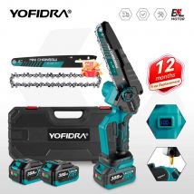 YOFIDRA Sega elettrica da 8 pollici 40000 giri/min con display digitale Motosega da giardino efficiente senza fili per Makita 18V Batteria Pin