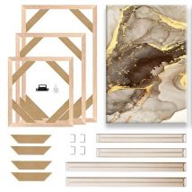 24 dimensioni Cornice moderna su tela in legno Cornici in legno Foto in legno Pittura a olio Tela Cornici per pittura con diamanti Cornice da parete in legno su tela