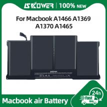 SKOWER Batteria per laptop ad alte prestazioni A1375 A1406 A1405 A1377 per Apple MacBook Air 11 13 pollici A1466 A1370 A1369 A1465