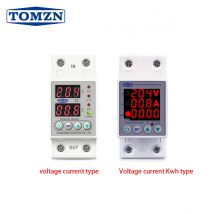 TOMZN Din-Schiene Dual Display Einstellbare Über Unter Spannung Strom Schutz Gerät Schutz Relais 40A 63A 80A 100A 220V 230V