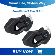 Freed conn motorrad intercom bluetooth helm headset musik fm wasserdicht 8 fahrer com unica tor 1000m t max s pro für motorrad
