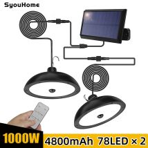 Luce solare da campeggio per esterni 156 LED sensore di movimento impermeabile per interni decorazioni per lampade a sospensione con telecomando per casetta da giardino