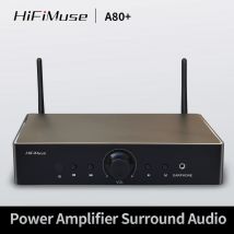Amplificador Digital Multi-Habitación Clase D Estéreo HiFi A80 60W*2 ESS9023 con WiFi y Bluetooth, Ecualizador Tidal Airplay y Aplicaciones Gratuitas