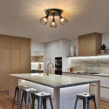 Plafoniera E14 in alluminio ultra sottile, illuminazione a LED minimalista industriale per camera da letto, studio, soggiorno, corridoio e corridoio