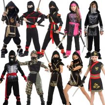 Umorden Halloween-Kostüme für Jungen, Drachen-Ninja-Kostüm, Mädchen, Krieger, Cosplay, Karneval, Party, Verkleidung für Kinder