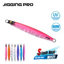 JIGGING PRO 60g 80g 100g Slash Beat Metal Jig Saltwater Vertical Jigging Lure Luminous Fishing Jigs Fishing Tackle