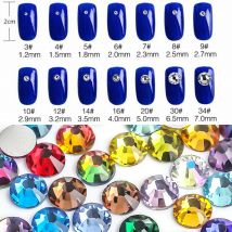 Montana 3D Nail Art Rhinestones Decorations ss3 ss4 ss5 ss6 ss8 ss10 ss12 ss16 ss20 ss30 ss34 Crystal Non HotFix Rhinestones