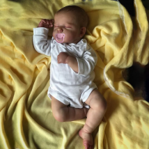 MRB 50CM realistyczne wykończone Bebe Reborn silikonowa tkanina winylowa lalka LouLou ręcznie robiona zabawka dla dziewczynek prezent na boże narodzenie