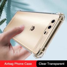Custodia per telefono Airbag di lusso per Huawei P10 Plus Lite P10Plus P10Lite Funda Cover posteriore in silicone morbido antiurto trasparente originale