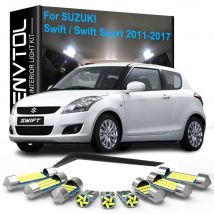 8pcs LED Interior Lamps Canbus For Suzuki Swift / Swift Sport 2011 2012 2013 2014 2015 2016 2017 Car Dome Reading Trunk Lamp Kit