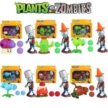 Plants Vs Zombies Cactus Peashooter Coconut Cannon A.K.E.E Charakterspielzeug 6-Stil-Spielfiguren Weiches Silikon Junge Geburtstagsgeschenk