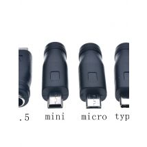 1pcs DC5.5 x 2.1 mm Female to Type-c Mini / Micro USB Male 5 Pin DC Power Plug Connector Adapter for V8 V3 Android*