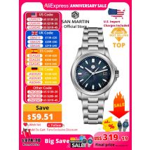 Oficjalny zegarek San Martin 39mm z gilochem i tarczą z masy perłowej, z mechanizmem Miyota 9015, luksusowy męski zegarek automatyczny mechaniczny, wodoszczelność 10 ATM, model SN0150