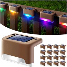 2/4/8/16 Pack Luci da ponte solari LED Luci da gradino a LED ad energia solare per esterni impermeabili per ponti Scale Patio Cortile Decorazioni da giardino