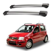 2 Stück Dachs tangen für Flach panda 2. 200 Seitens tangen aus Aluminium legierung Querstangen Dacht räger Gepäck ladung kg Fahrzeug montiert