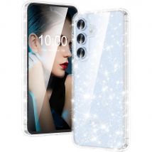 Glitzerhülle für Samsung Galaxy S24 FE S23 Ultra S22 Plus S21 A16 A06 5G A55 A35 A25 A15 A54 Transparente Handyhülle Zubehör