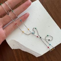 New 925 Sterling Silver Necklace Simple Personality Charm Choker Birthday Gift for Women Exquisite Jewelry Accessories