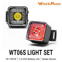 Rowerowe inteligentne światło hamowania przednie tylne zestawy IP66 Wodoodporne tylne światło roweru szosowego MTB USB Nocna lampka bezpieczeństwa do jazdy na rowerze 120 lm
