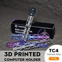 TOSEEK 3D Printed Titanium Alloy Bicycle Computer Extended Bracket Bicycle cell phone holder Bicycle stand Wahoo Garmin mount